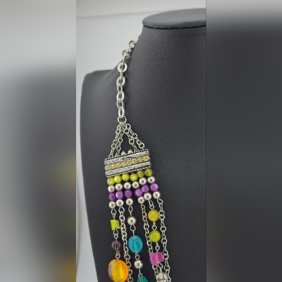 Lane Bryant Multi-Strand Colorful Beaded Necklace 22-28” Adjustable Length - Picture 5 of 9